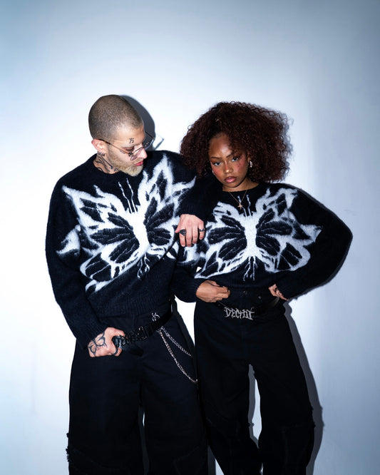 BLACK SOUL - BUTTERFLY KNIT MOHAIR